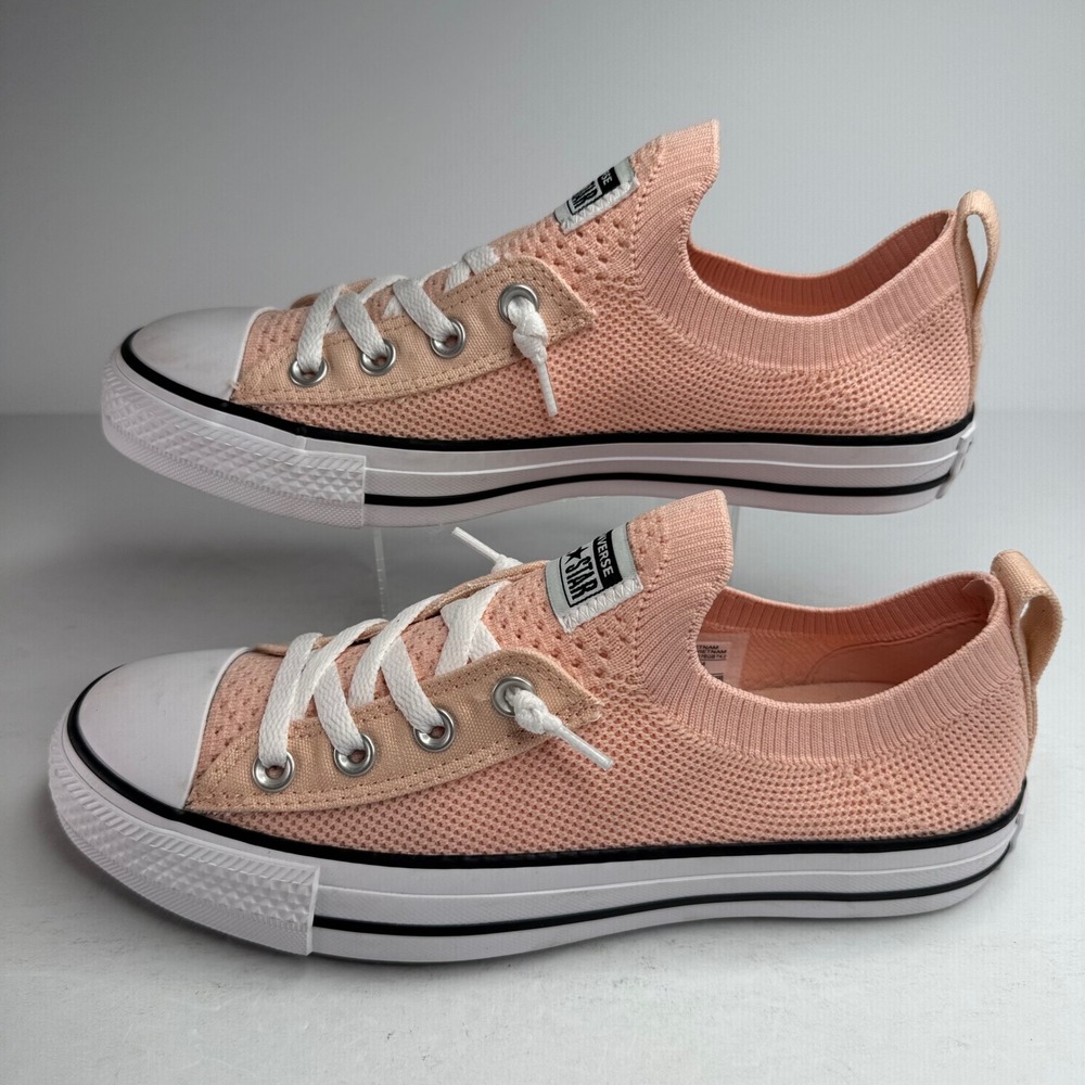 Converse Chuck Taylor All Star Shoreline Knit Peach Slip On A10925F Womens 8.5